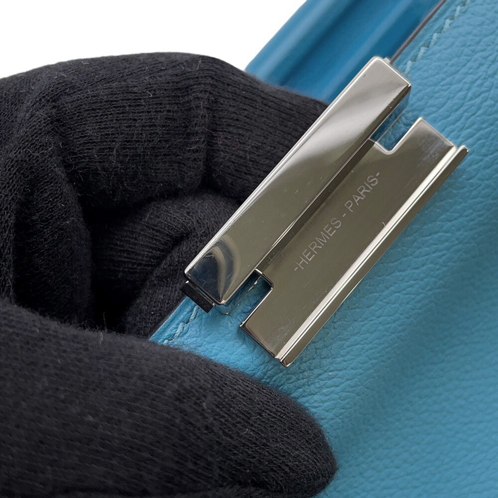 Hermes Hermès Click H 21 Shoulder Bag in Blue Jean/Evergrain with D Stamp - Picture 13 of 15